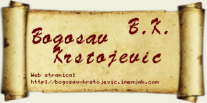 Bogosav Krstojević vizit kartica